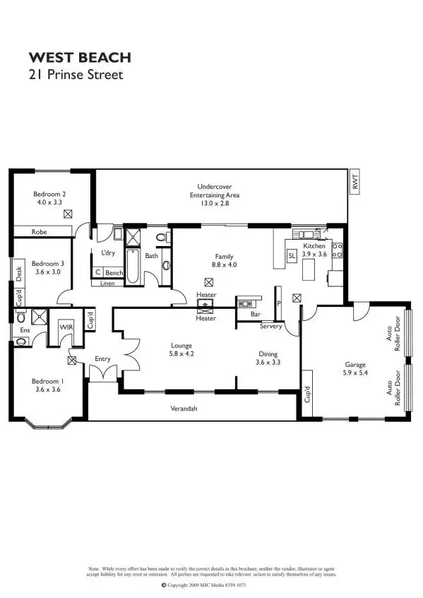 Floorplan of Homely house listing, 21 Prinse Street, West Beach SA 5024