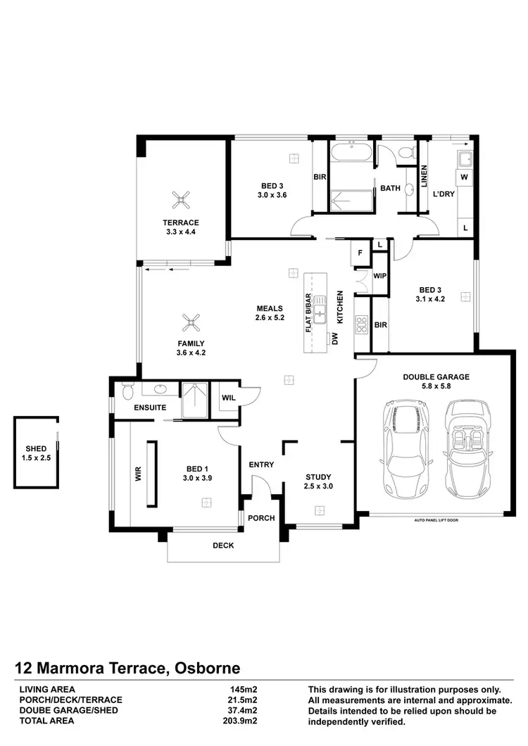 Floorplan of Homely house listing, 12 Marmora Terrace, Osborne SA 5017