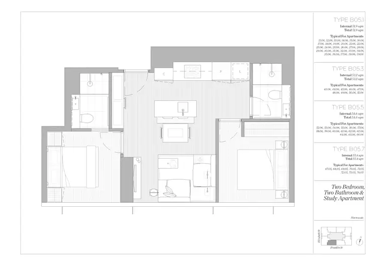Floorplan of Homely apartment listing, 6106/462 Elizabeth Street, Melbourne VIC 3000