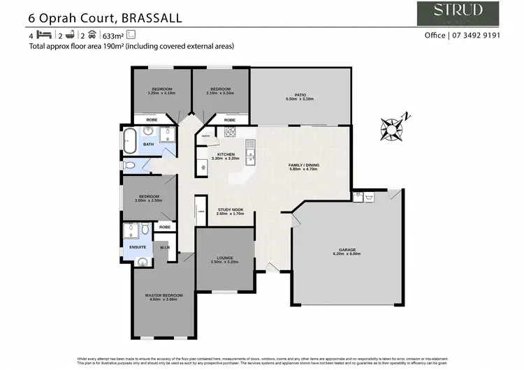 Floorplan of Homely house listing, 6 Oprah Ct, Brassall QLD 4305