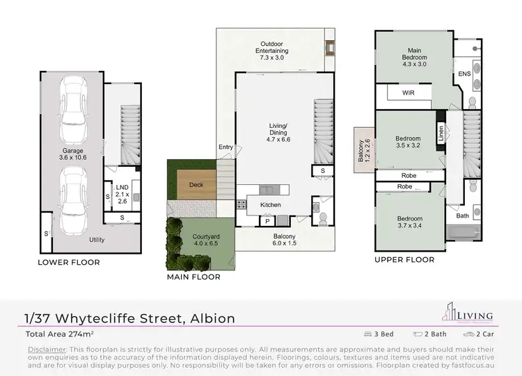 Floorplan of Homely townhouse listing, 1/37 Whytecliffe St, Albion QLD 4010