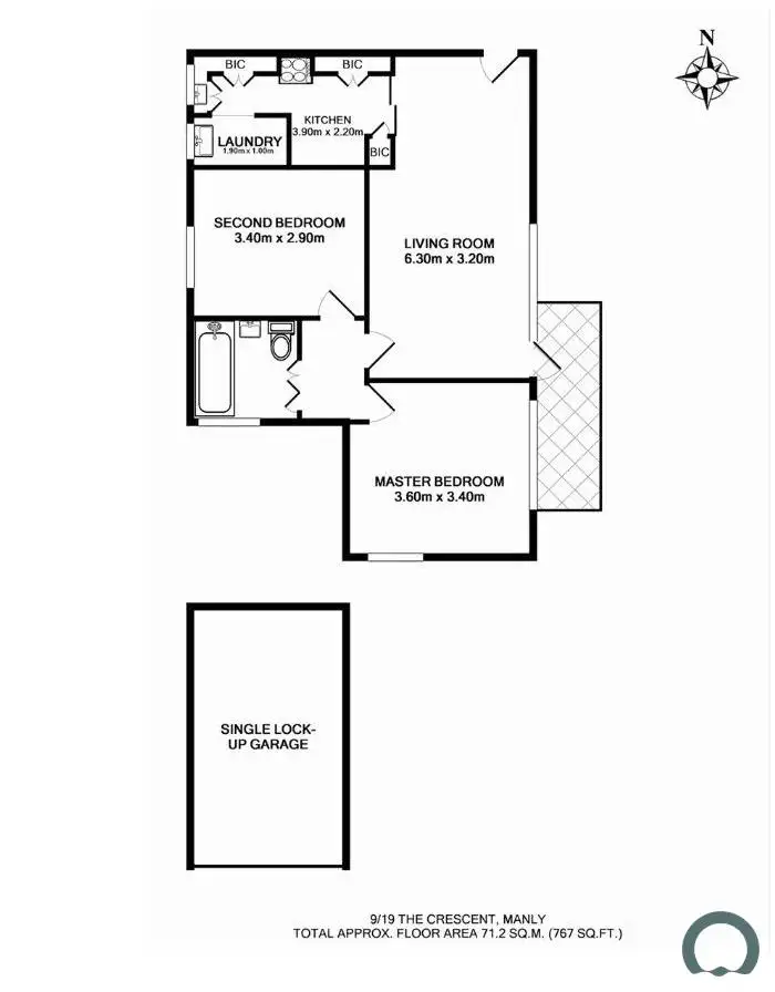 Floorplan of Homely unit listing, 9/19 The Crescent, Manly NSW 2095