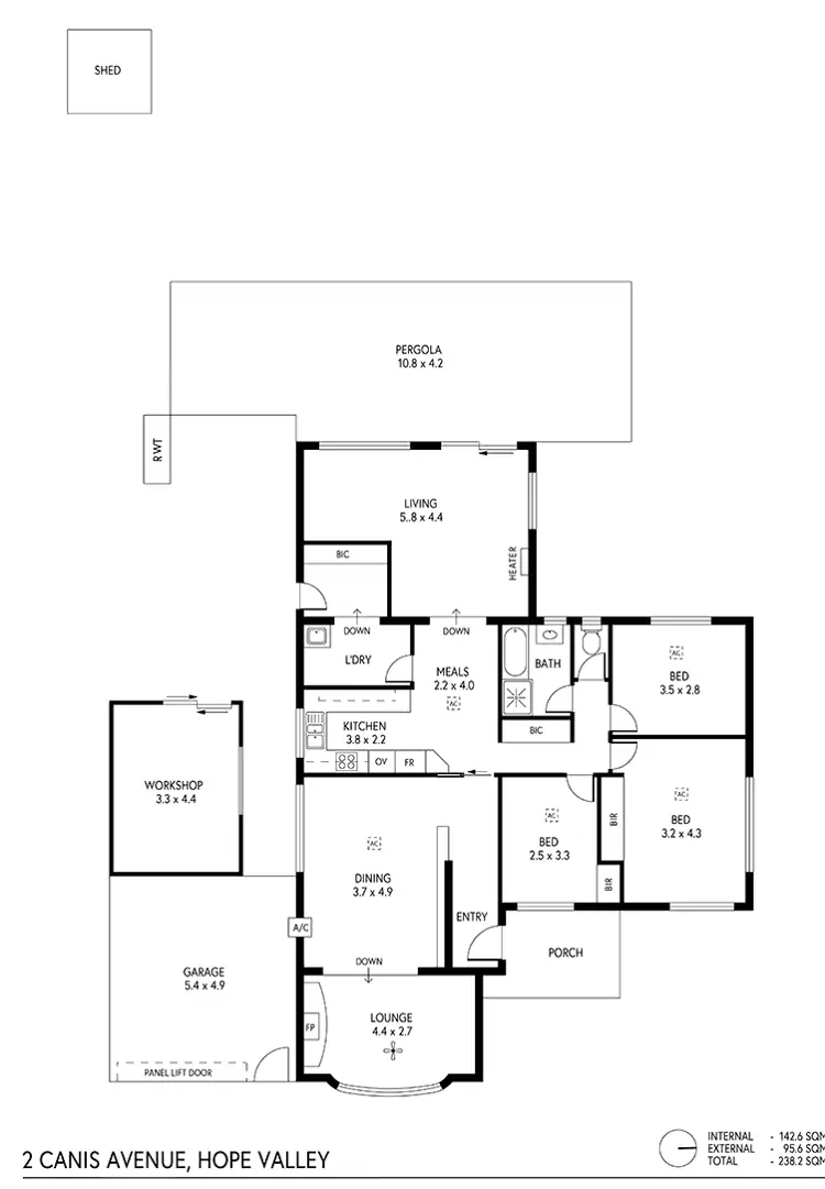 Floorplan of Homely house listing, 2 Canis Avenue, Hope Valley SA 5090