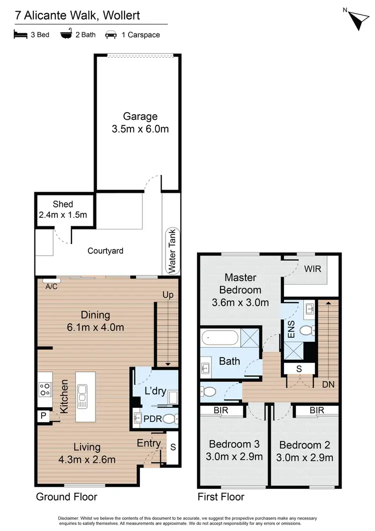 Floorplan of Homely townhouse listing, 7 Alicante Walk, Wollert VIC 3750