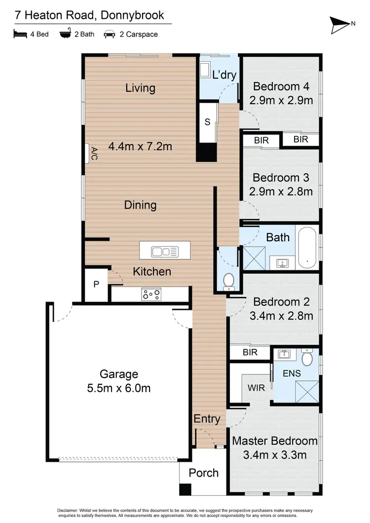 Floorplan of Homely house listing, 7 Heaton Road, Donnybrook VIC 3064
