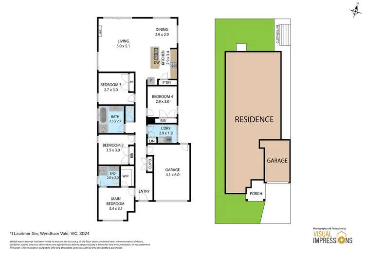 Floorplan of Homely house listing, 11 Laurimar Grove, Wyndham Vale VIC 3024