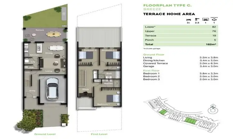 Floorplan of Homely townhouse listing, 36 Halyard Crescent, Hope Island QLD 4212