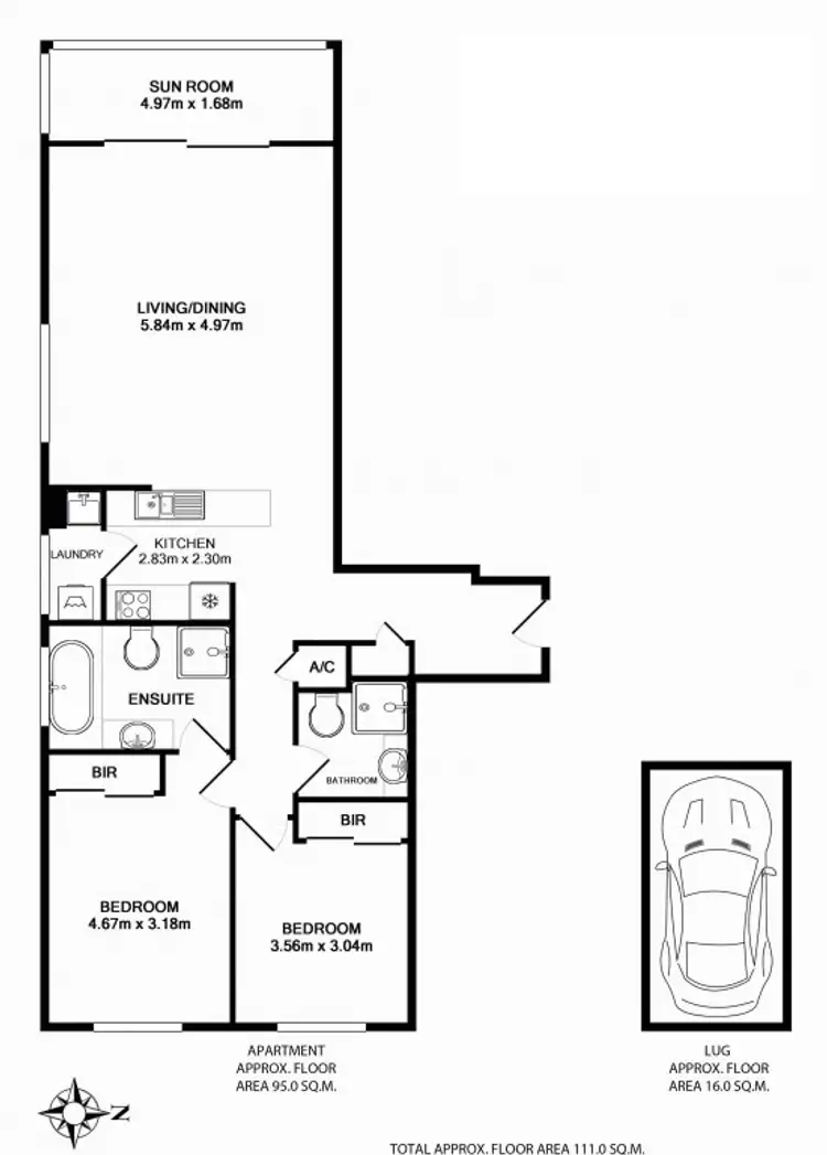 Floorplan of Homely unit listing, 301/158-166 Day Street, Sydney NSW 2000