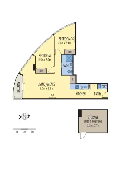 Floorplan of Homely apartment listing, 1609/35 Malcolm Street, South Yarra VIC 3141