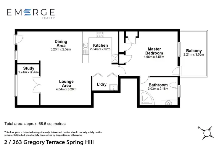 Floorplan of Homely apartment listing, 2/263 Gregory Tce, Spring Hill QLD 4000