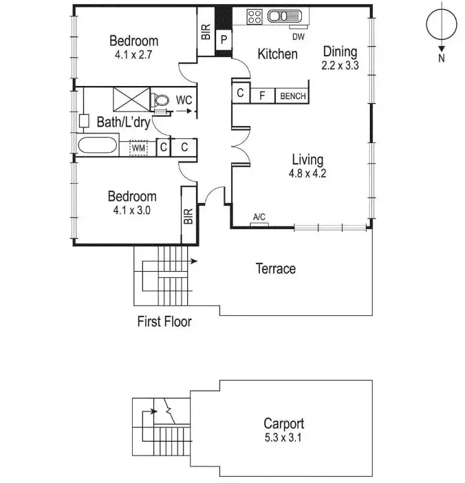 Floorplan of Homely unit listing, 8/16 Springfield Avenue, Toorak VIC 3142
