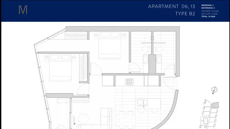 Floorplan of Homely apartment listing, 713/677 La Trobe Street, Docklands VIC 3008