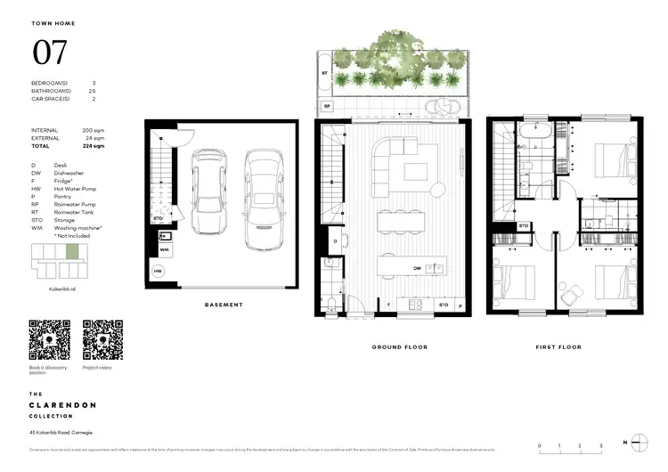 Floorplan of Homely townhouse listing, 6/45 Kokaribb Road, Carnegie VIC 3163