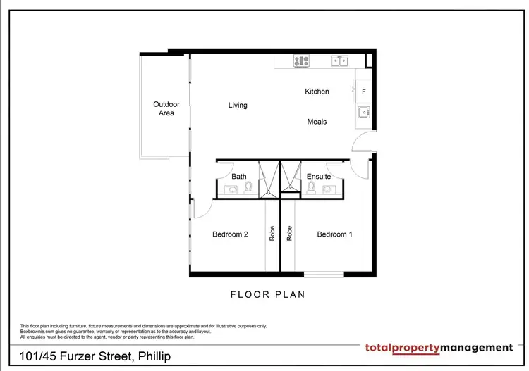 Floorplan of Homely apartment listing, 101/45 Furzer Street, Phillip ACT 2606
