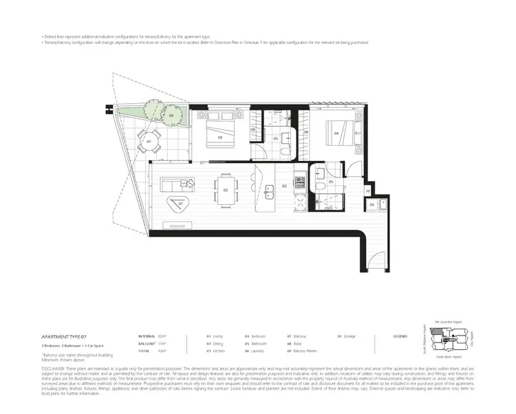 Floorplan of Homely apartment listing, 1107/66 Hope Street, South Brisbane QLD 4101