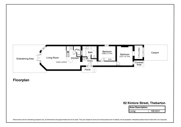 Floorplan of Homely house listing, 82 Kintore Street, Thebarton SA 5031