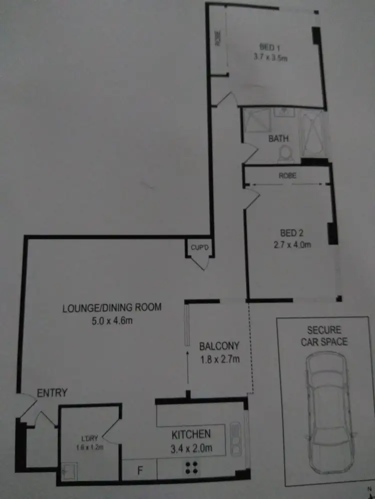 Floorplan of Homely apartment listing, 22/22 Raymond Street, Bankstown NSW 2200