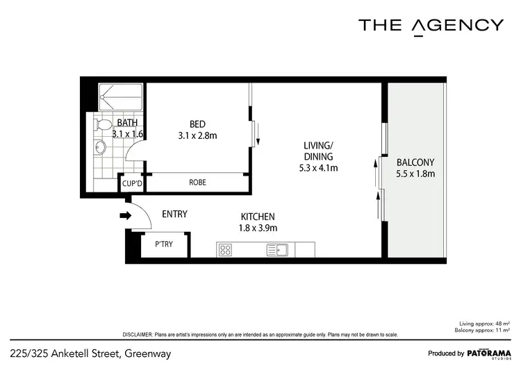 Floorplan of Homely unit listing, 225/325 Anketell Street, Greenway ACT 2900