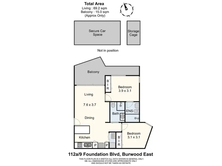 Floorplan of Homely apartment listing, 112/9 Foundation Boulevard, Burwood East VIC 3151