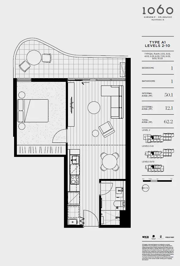 Floorplan of Homely apartment listing, 403/1060 Dandenong road, Carnegie VIC 3163