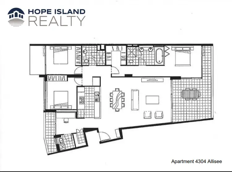 Floorplan of Homely apartment listing, 4304/323 Bayview Street, Hollywell QLD 4216