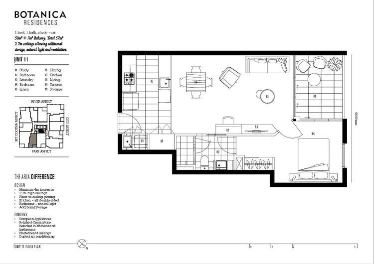 Floorplan of Homely apartment listing, 711/4 Edmondstone Street, South Brisbane QLD 4101