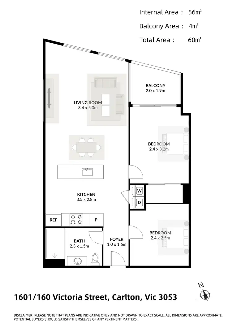 Floorplan of Homely apartment listing, 1601/160 Victoria Street, Carlton VIC 3053
