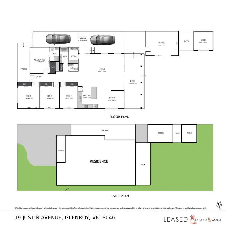 Floorplan of Homely house listing, 19 Justin Av, Glenroy VIC 3046