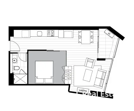 Floorplan of Homely apartment listing, 1701 33 rose lane, Melbourne VIC 3000