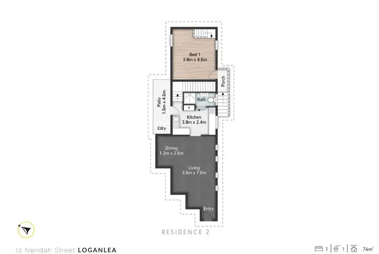 Floorplan of Homely house listing, 2/12 Neridah Street, Loganlea QLD 4131