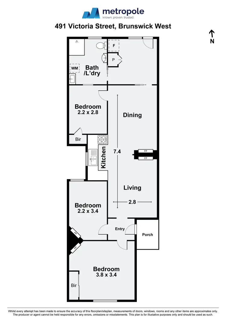 Floorplan of Homely house listing, 491 Victoria Street, Brunswick West VIC 3055