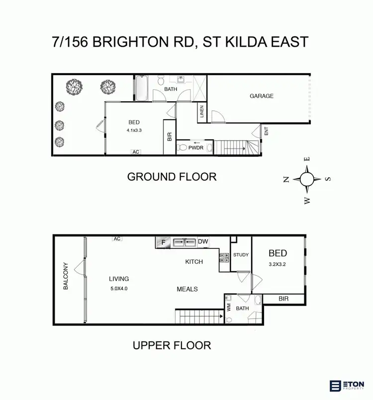 Floorplan of Homely townhouse listing, 5/156 Brighton Road, Ripponlea VIC 3185