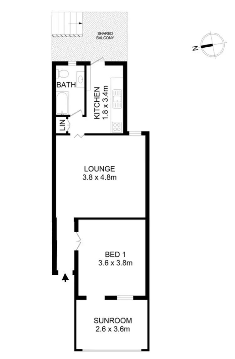 Floorplan of Homely apartment listing, 6/134 Brougham Street, Potts Point NSW 2011