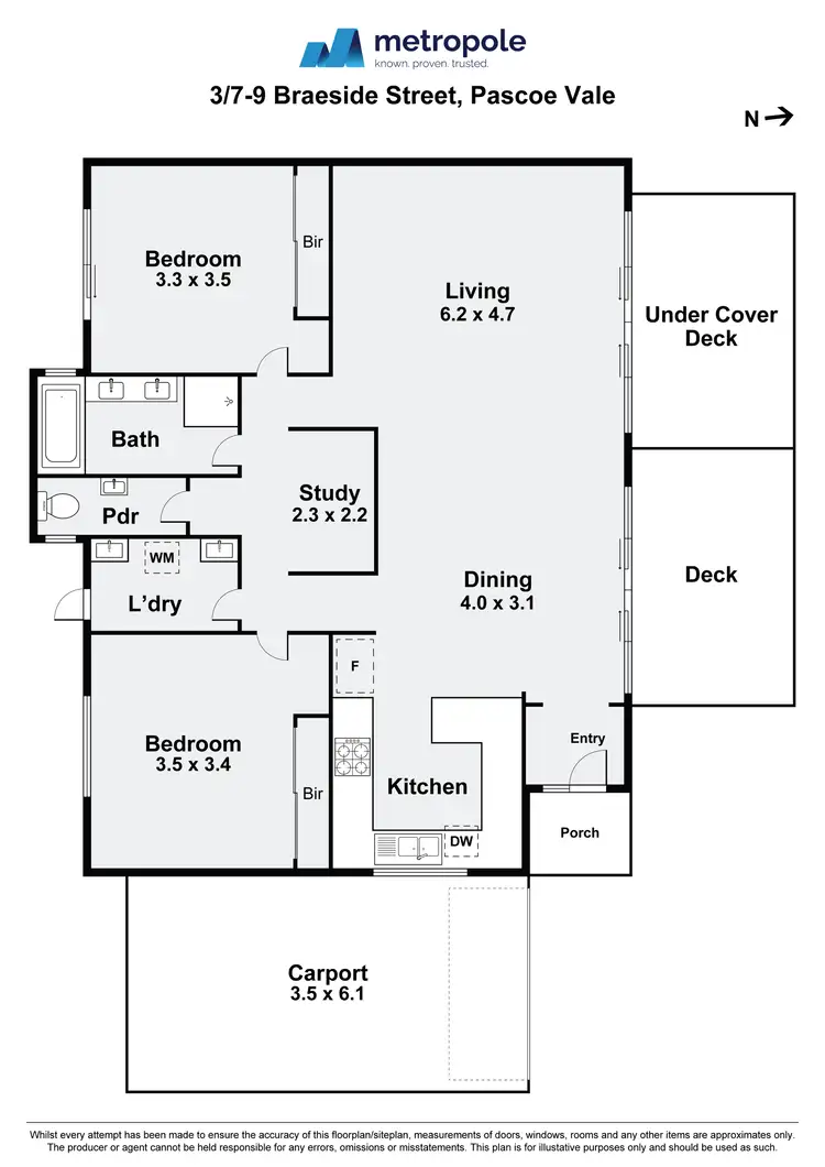 Floorplan of Homely villa listing, 3/7-9 Braeside Street, Pascoe Vale VIC 3044
