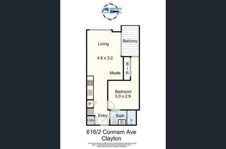 Floorplan of Homely apartment listing, 616/2 Connam Avenue, Clayton VIC 3168