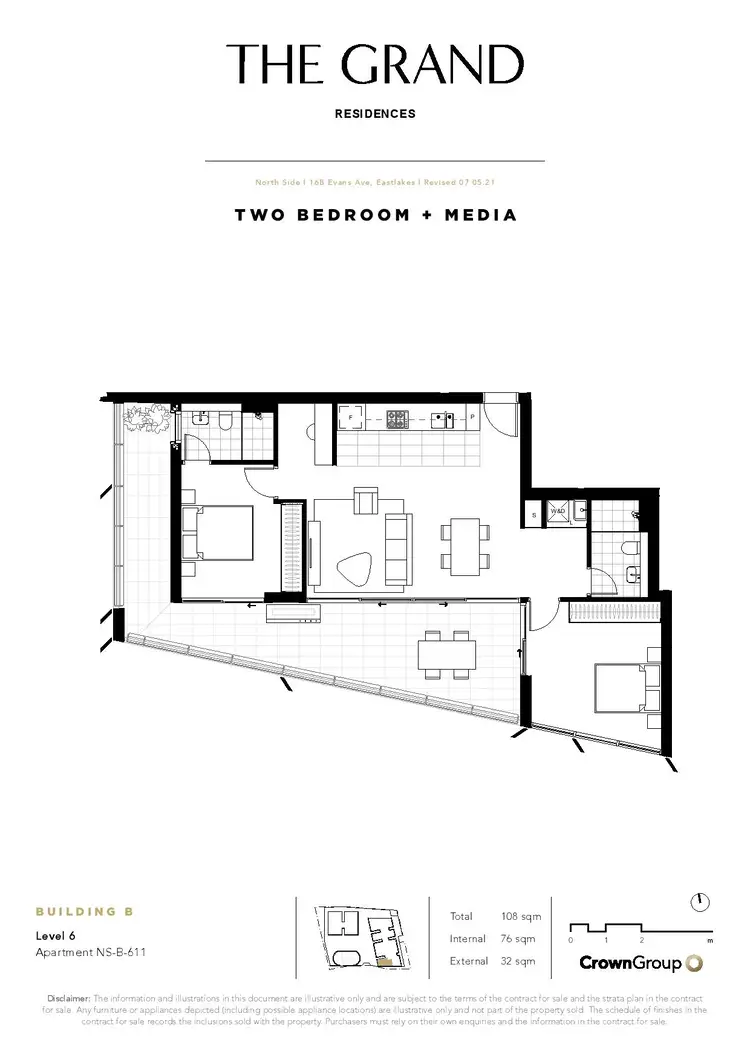 Floorplan of Homely apartment listing, B611/16 Evans Avenue, Eastlakes NSW 2018