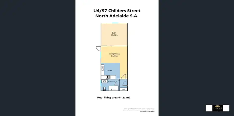 Floorplan of Homely unit listing, 4/97 Childers Street, North Adelaide SA 5006