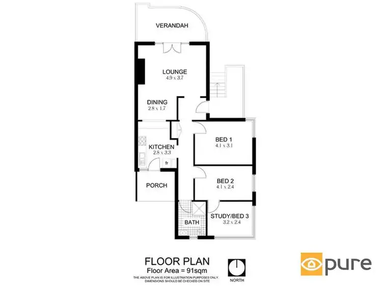 Floorplan of Homely apartment listing, 3/72 Stirling Highway, Nedlands WA 6009