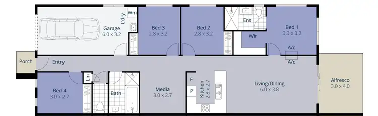 Floorplan of Homely semi-detached listing, 1/122b Bideford Street, Torquay QLD 4655