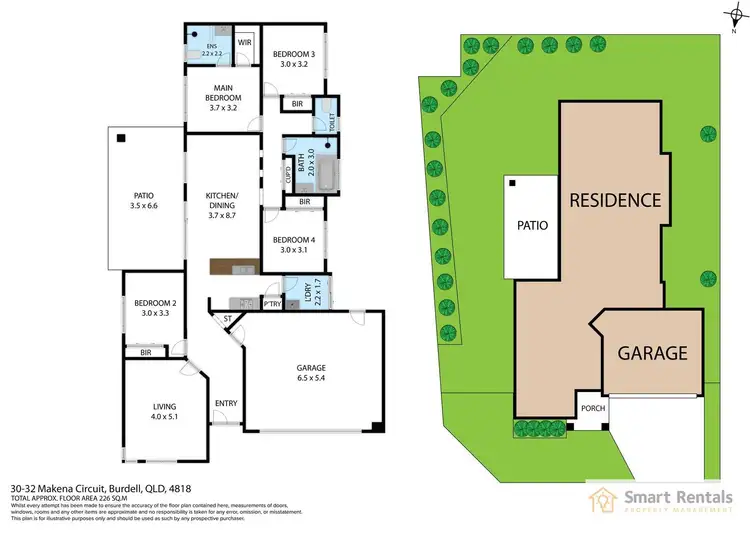 Floorplan of Homely house listing, 30-32 Makena Circuit, Burdell QLD 4818