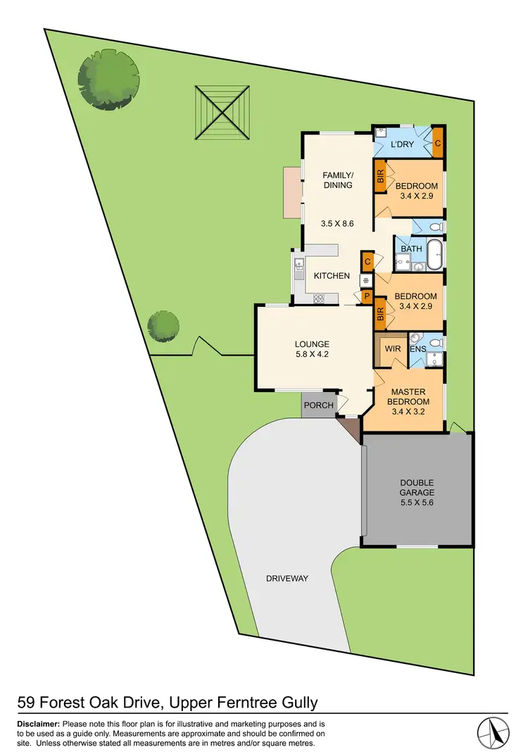Floorplan of Homely house listing, 59 Forest Oak Drive, Upper Ferntree Gully VIC 3156