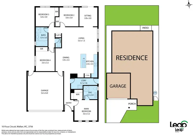Floorplan of Homely house listing, 10 Ficus Circuit, Wallan VIC 3756