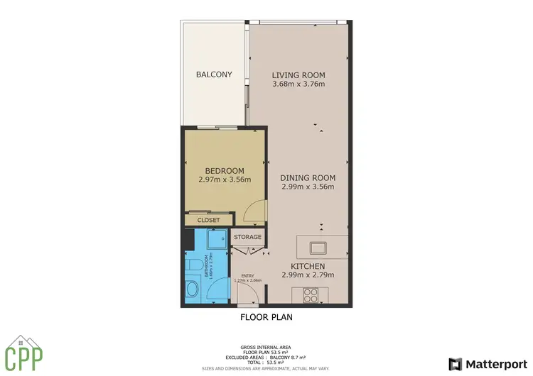 Floorplan of Homely apartment listing, 707/15 Bowes Street, Phillip ACT 2606