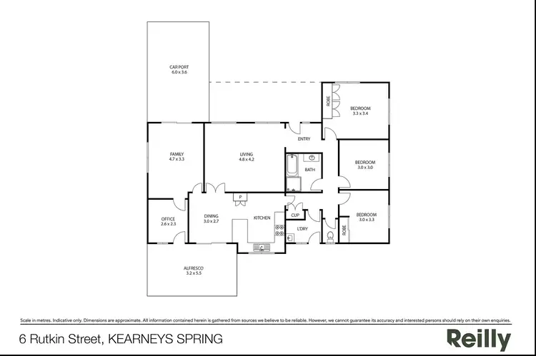 Floorplan of Homely house listing, 6 Rutkin St, Kearneys Spring QLD 4350