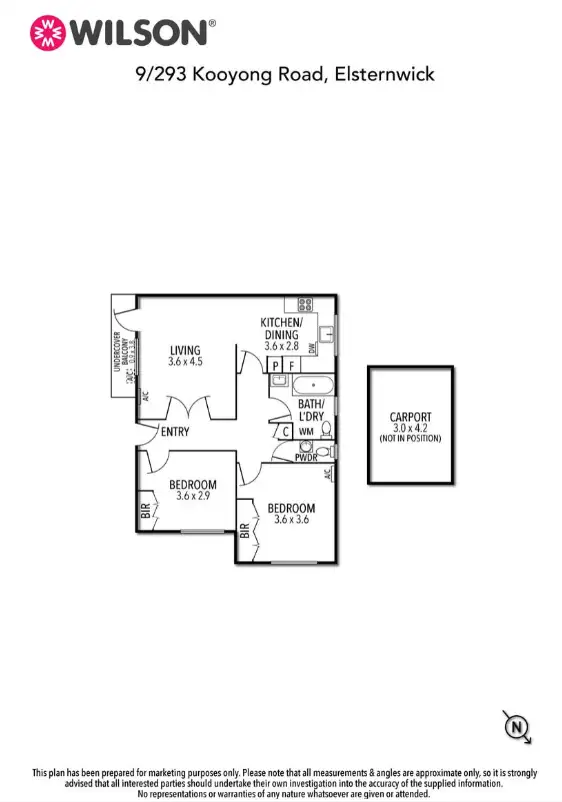 Floorplan of Homely apartment listing, 9/293 Kooyong Road, Elsternwick VIC 3185