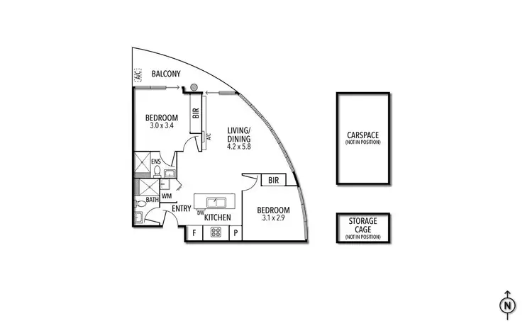 Floorplan of Homely apartment listing, 605/2 Hallenstein Street, Footscray VIC 3011