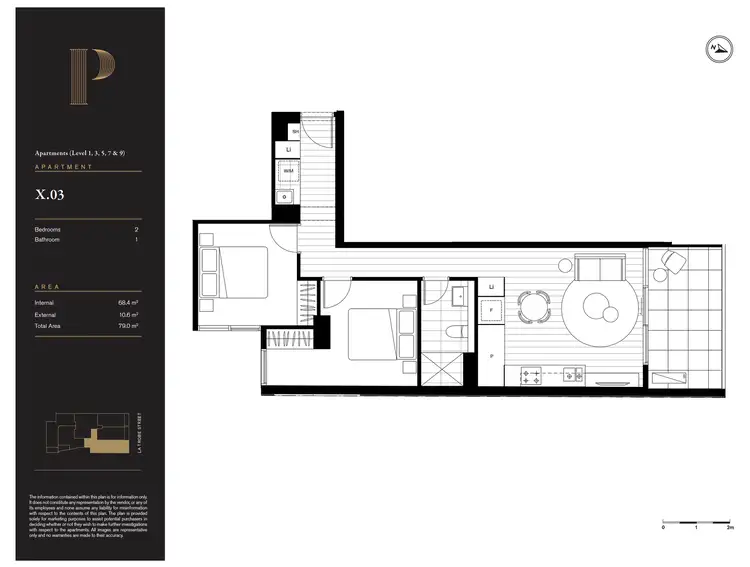 Floorplan of Homely apartment listing, 903/141 La Trobe, Melbourne VIC 3000
