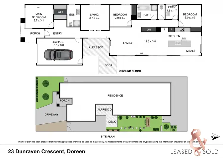 Floorplan of Homely house listing, 23 Dunraven Crescent, Doreen VIC 3754