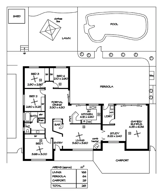 Floorplan of Homely house listing, 4 Manya Crescent, Craigmore SA 5114