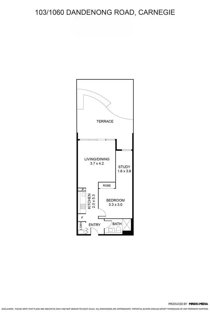 Floorplan of Homely apartment listing, 103/1060 Dandenong Rd, Carnegie VIC 3163